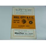 Hull City V Cardiff City 1959