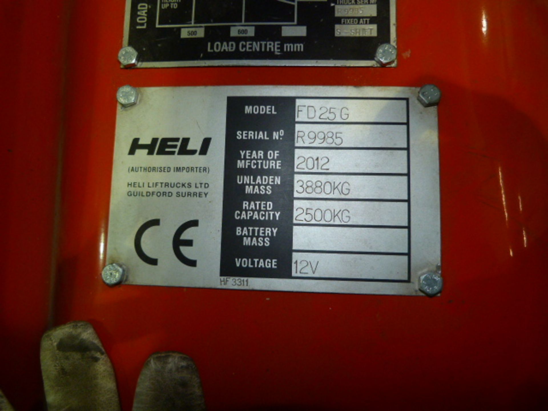 *Heli Model: FD25G Serial: R9985 Year of Manufacture 2012 2.5 Tonne Diesel Powered Truck - Image 4 of 4