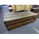 Wood Banded Steam Trunk