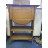 Oak Bookcase with Desk