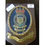 wooden plaque Royal Army Ordinance Corp