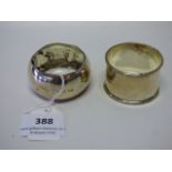 2 silver napkin rings 33 grams