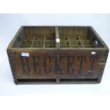 Becket advertising bottle crate