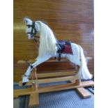 Solid wood carved rocking horse