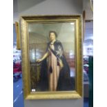 Gilt Framed Print of The Queen