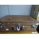 Canvas & Hide Vintage Suitcase