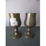 Pair of Pewter Goblets