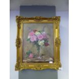 Gilt Ornate Framed Print of Flowers