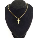 15 carat neck chain with cross weighing 6 grams