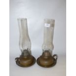 pair of portable oil lamps