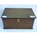 oak needle work box