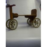 Wooden childs tricycle