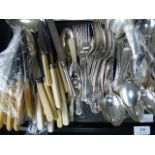 Tray of Kings Pattern Silver Plated Cutlery etc