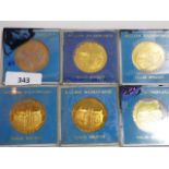 6 x William Wilberforce medallions