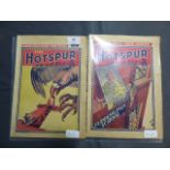 Two editions of the Hotspur Comic, Number 1 September 2nd 1933 and Number 2 September 9th 1933