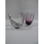 Two Caithness glass vases