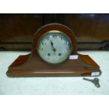 Mahogany Mantle Clock with Key