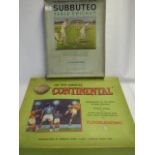 New subbuteo continental table soccer game, and subbuteo table cricket game club edition