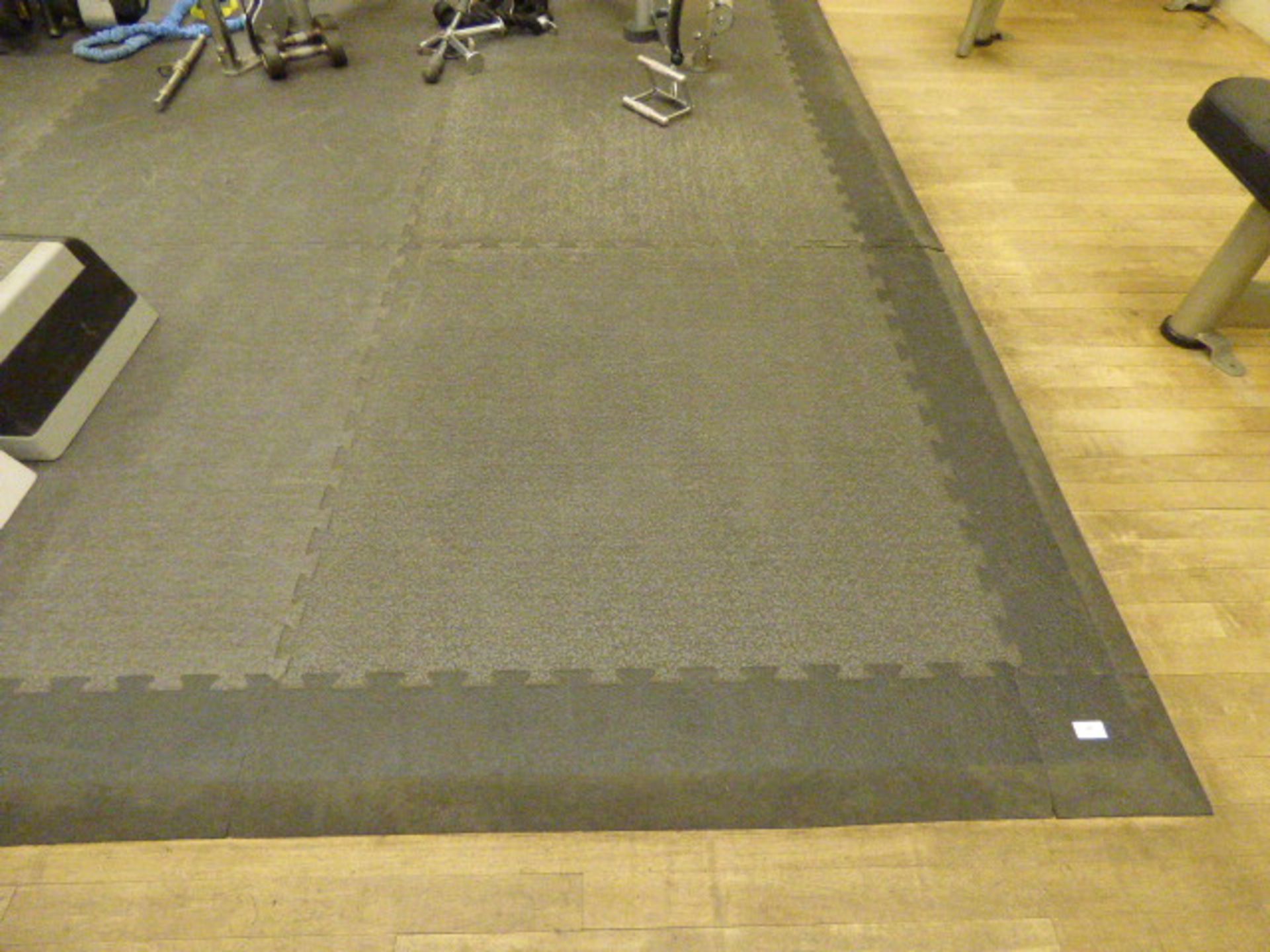 *Gymnasium rubber matting 21 1 meter square tiles samford edging
