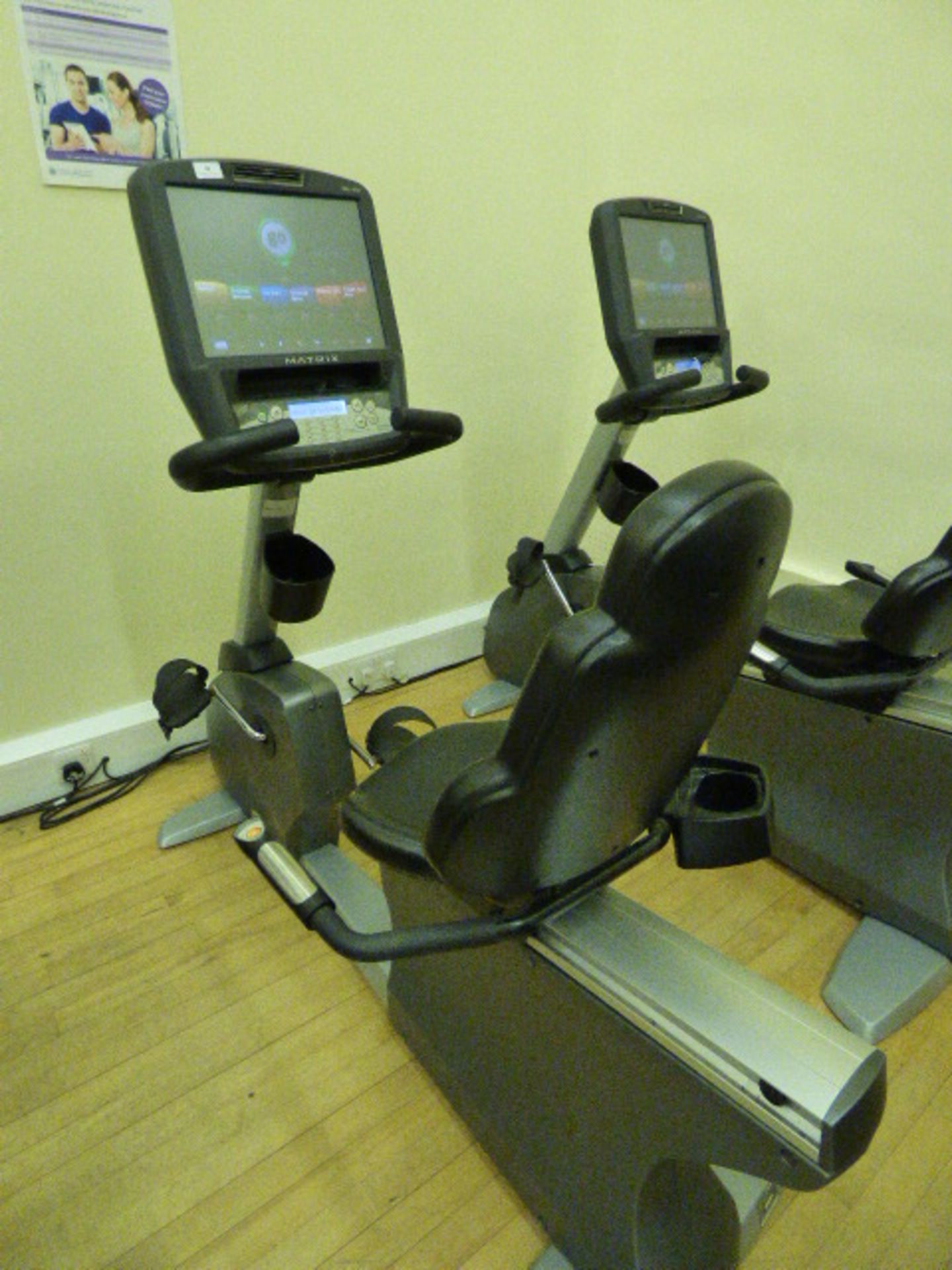 *Matrix recumbentace bike with touch screen display Nike and Ipad dock