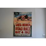 Santa Monica hanging scroll sign