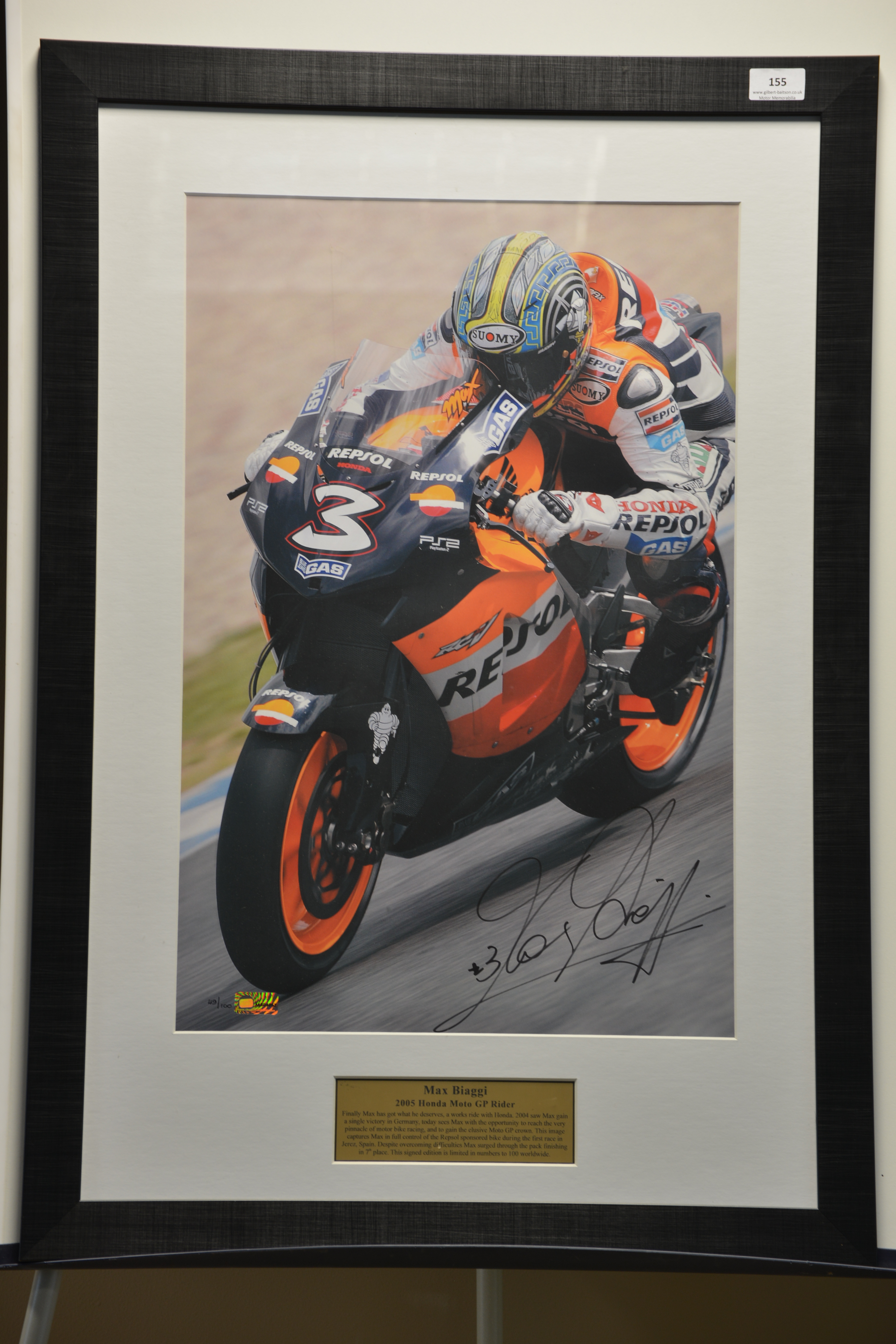 MAX BIAGGI BEAUTIFULLY FRAMED SIGNED PRINT