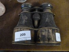 Pair of brass binoculars