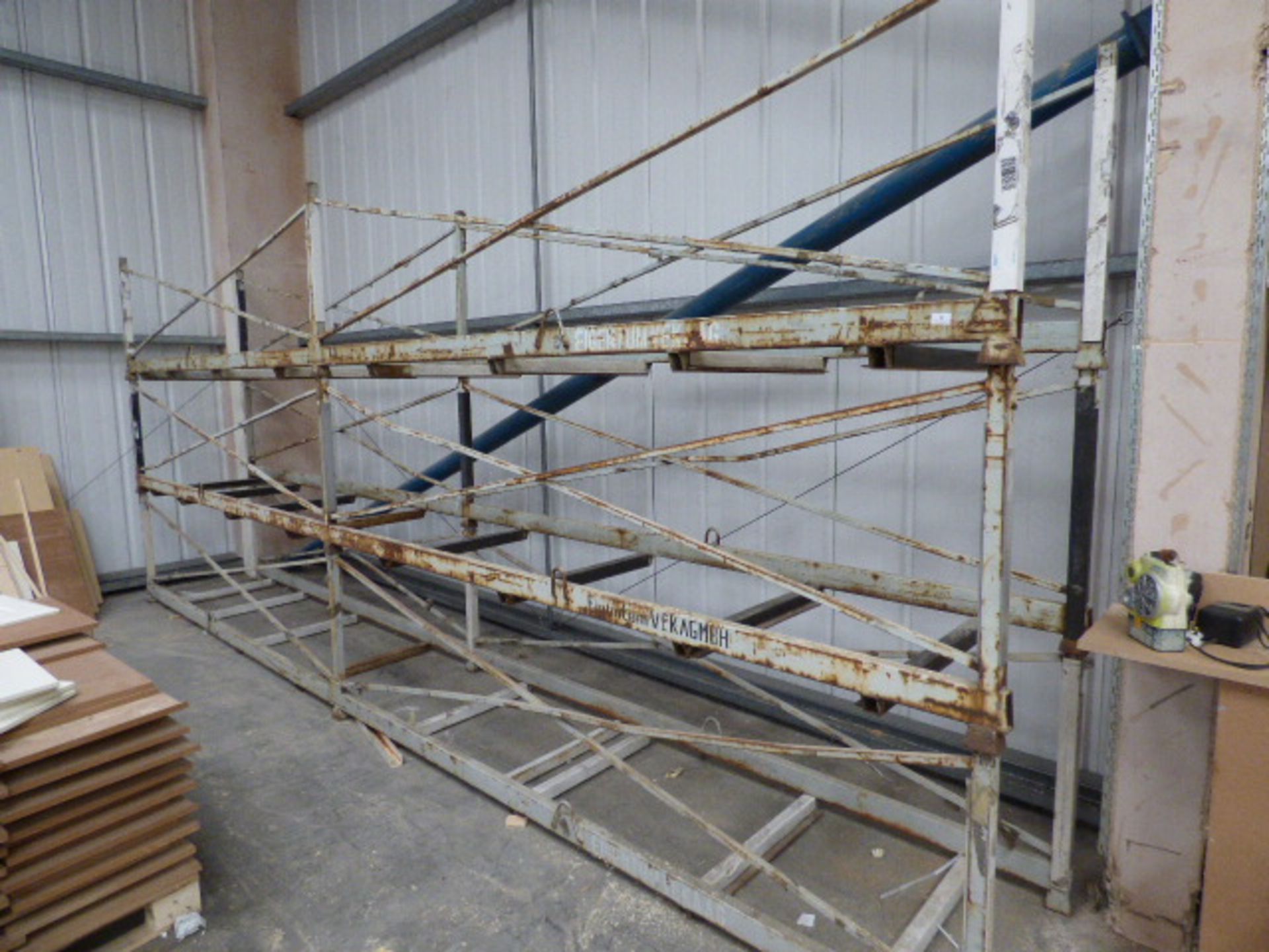 *Three tier 25 foot pallet rack