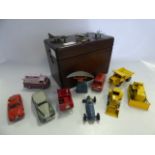 Box of Dinky Toys, Etc