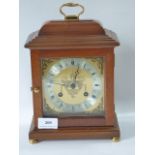 Small Mahogany Mantel Clock with Gilt Face