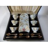 Boxset Hammersley Cups and Saucers with Teaspoons