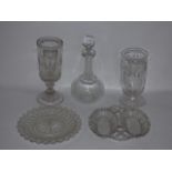 Collection of Glass Including; Celery Vases, Etc