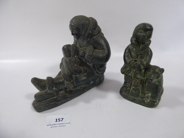 Two Eskimo Figurines