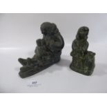 Two Eskimo Figurines