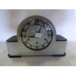 Painted Silver on Black Westminster Charms Mantel Clock