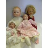 Box Containing AM Baby and Composition Dolls