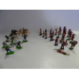 Collection of Lead Soldiers and Plastic American Soldiers