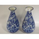 Pair of Losol Ware Blue and White Vases