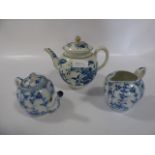 Worcester Teapot with all it's Faults plus Another Small Teapot and Jug
