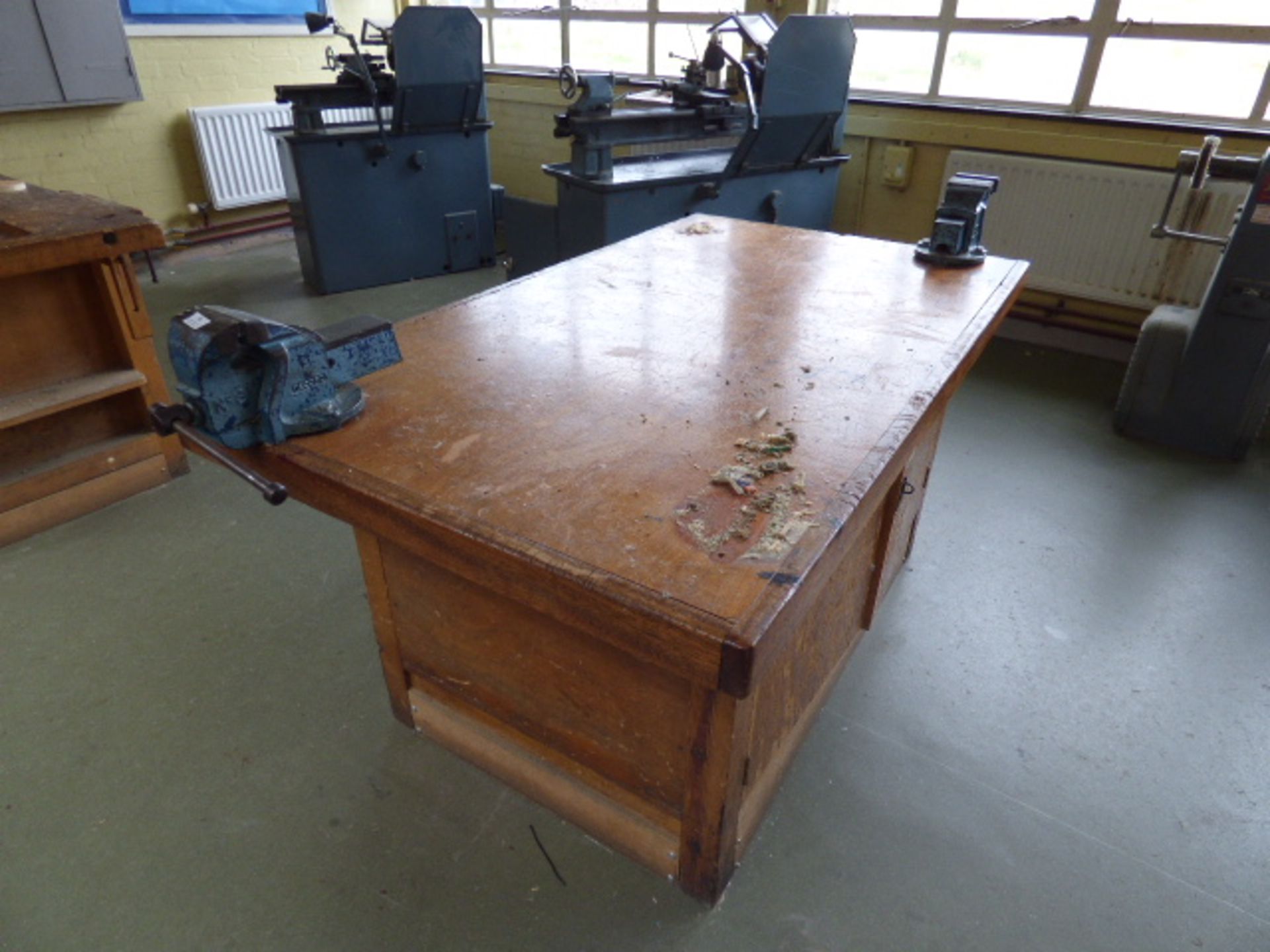 *Engineers Workbench Fitted with Two Record No.3 Vices