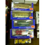 Four Boxed Sets of Exclusive First Editions of Buses and One Model of a Jet Tanker