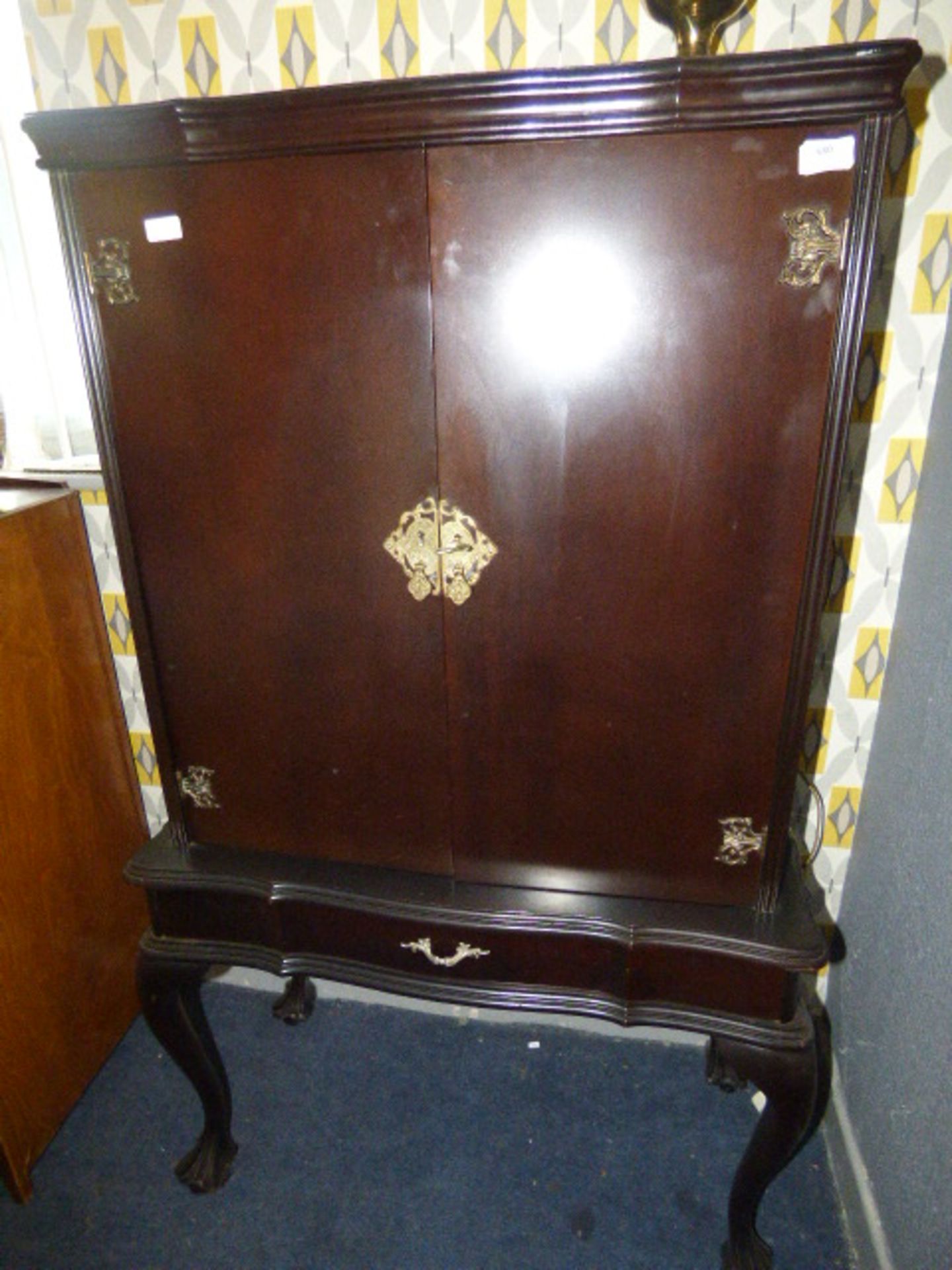 Decorative Cocktail Cabinet with Door over Drawer