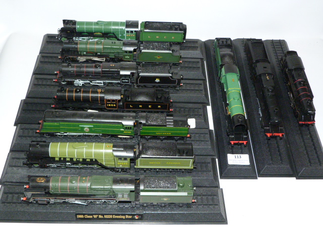 Ten Assorted Decorative Steam Locomotives with Tenders