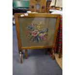 Folding Table Firescreen with Woolwork Top