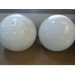 Pair of 12" White Glass Ceiling Globes