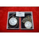 Two Silver 935 Ladies Pocket Watches