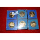 Collection of Six William Wilberforce Bronze Coins