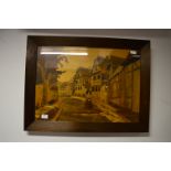 Marquetry Framed Picture - Alsace