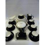 Denby Black and White Coffee Set and Dinnerware