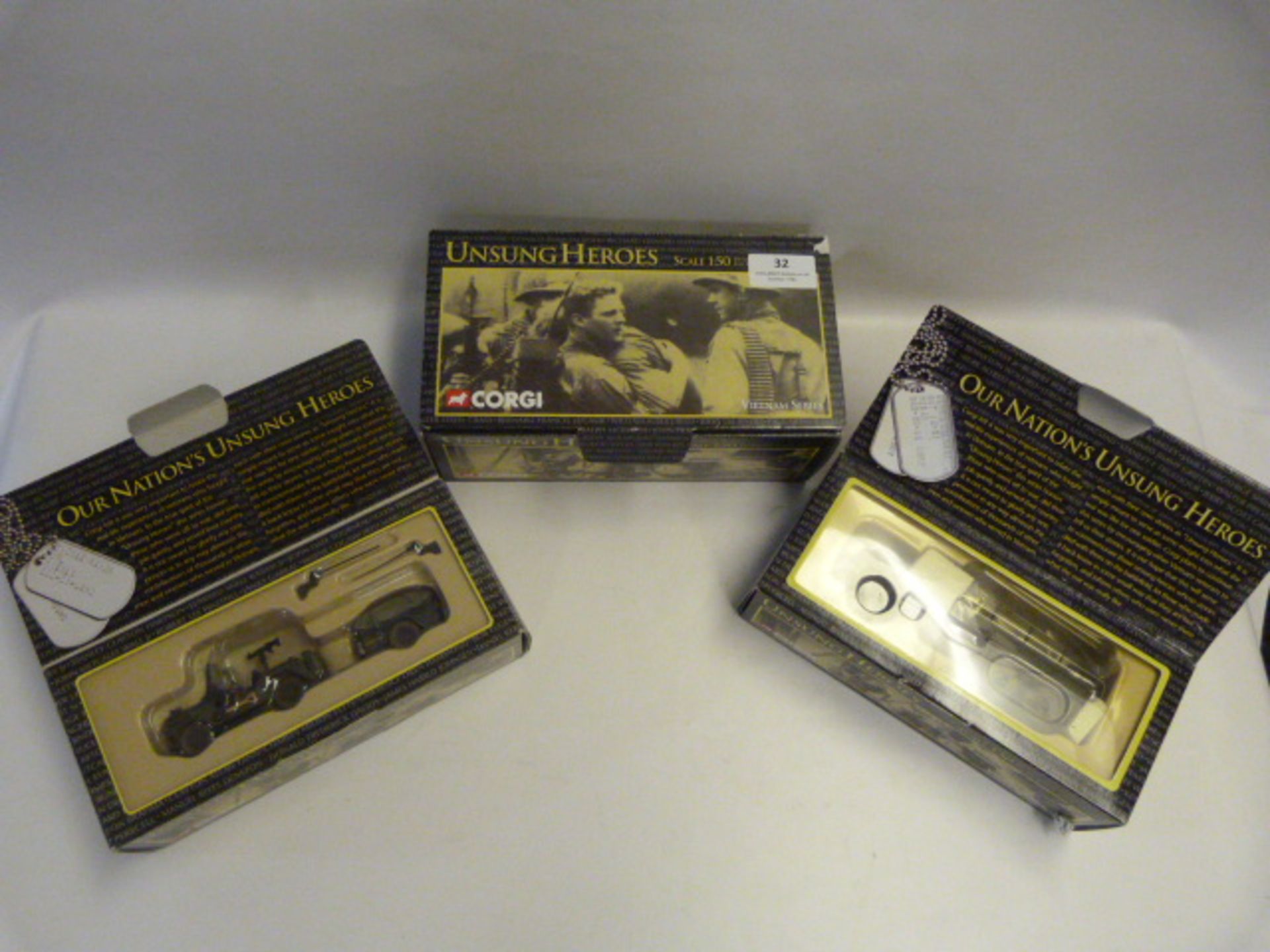 Three Boxed Corgi Unsung Heroes Military Models